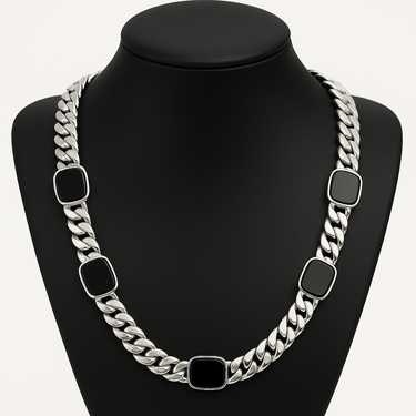 Collar Miami Onix 7mm- Plata 999